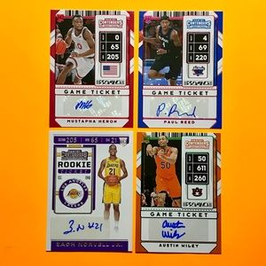 Panini NBA Rookie Auto Basketbalk Card Lot of 4